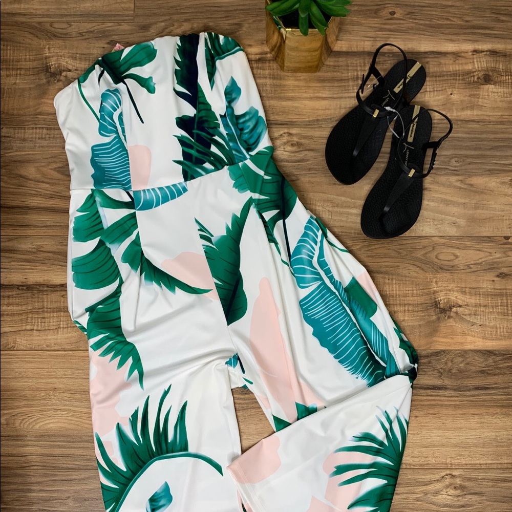 Leaf print jumper
